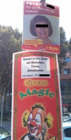 Wahlplakat in Berlin Treptow