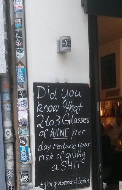 Restaurant advertisement in Berlin